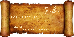 Falk Cirilla névjegykártya